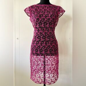 Floral Lace Dress Overlay Small